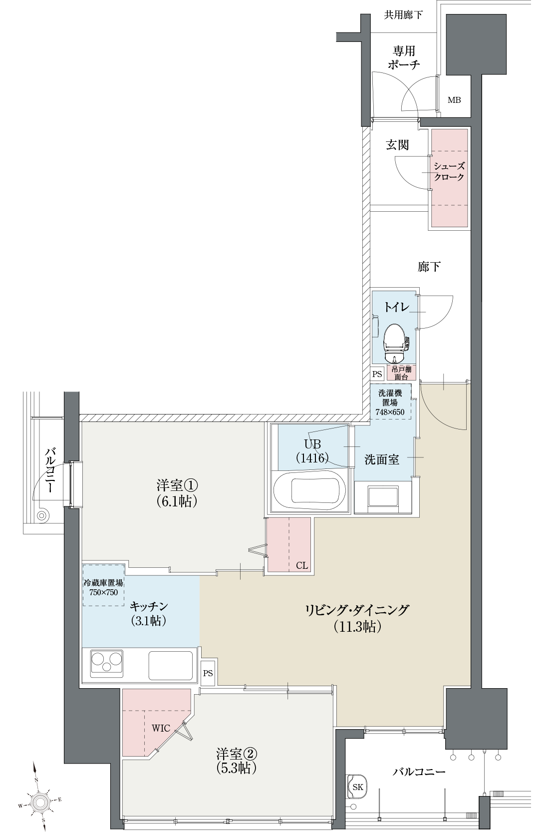 Bタイプ間取図