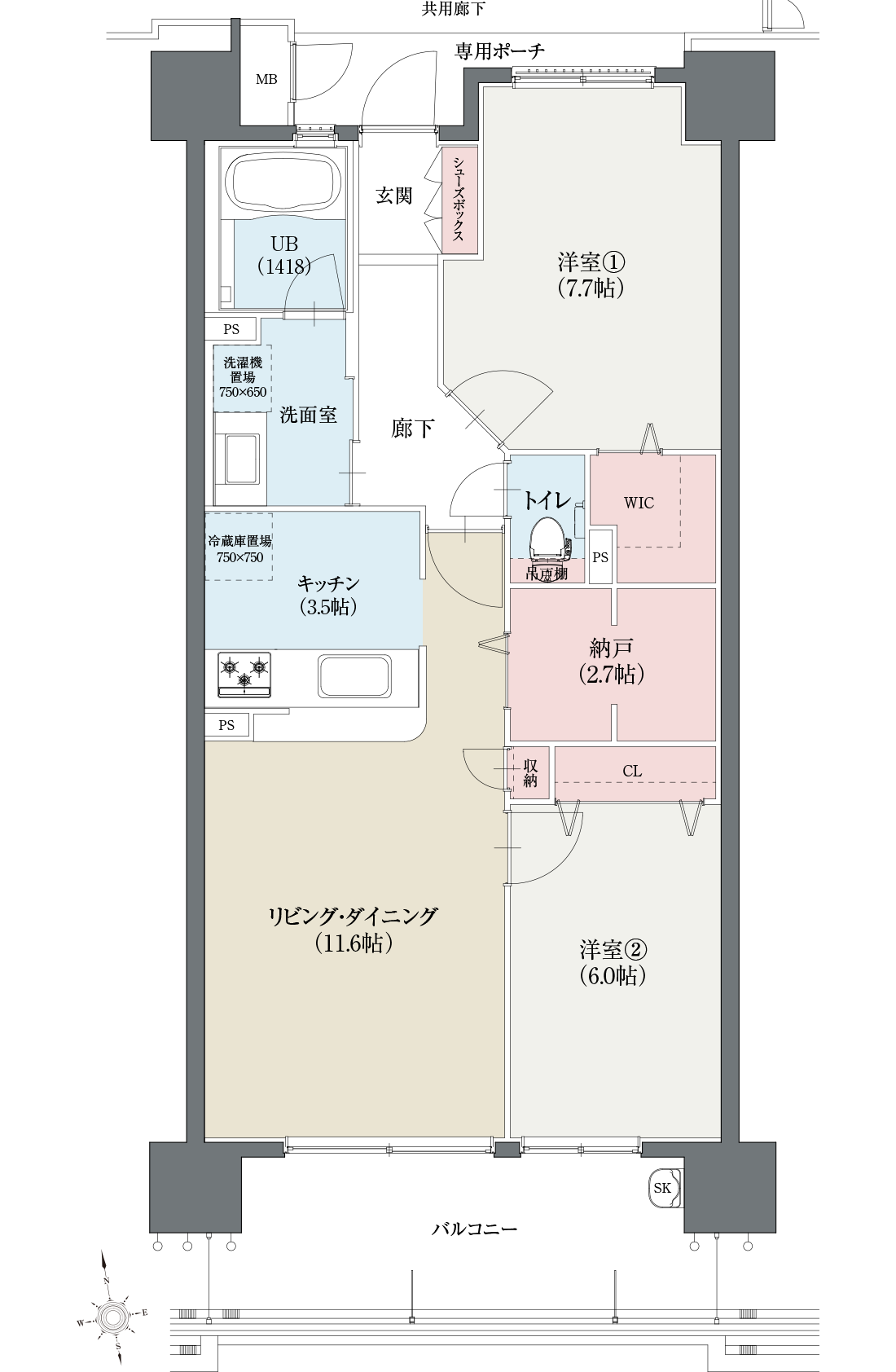 Gタイプ間取図