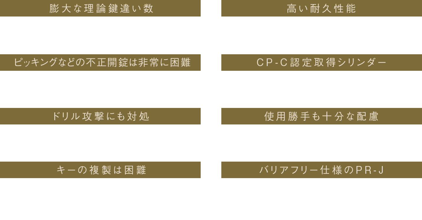 プログレッシブシリンダーの特長