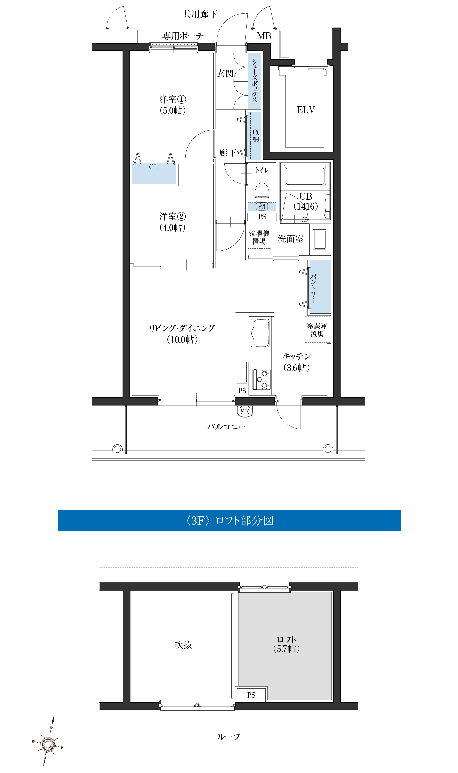 Bタイプ間取図3f