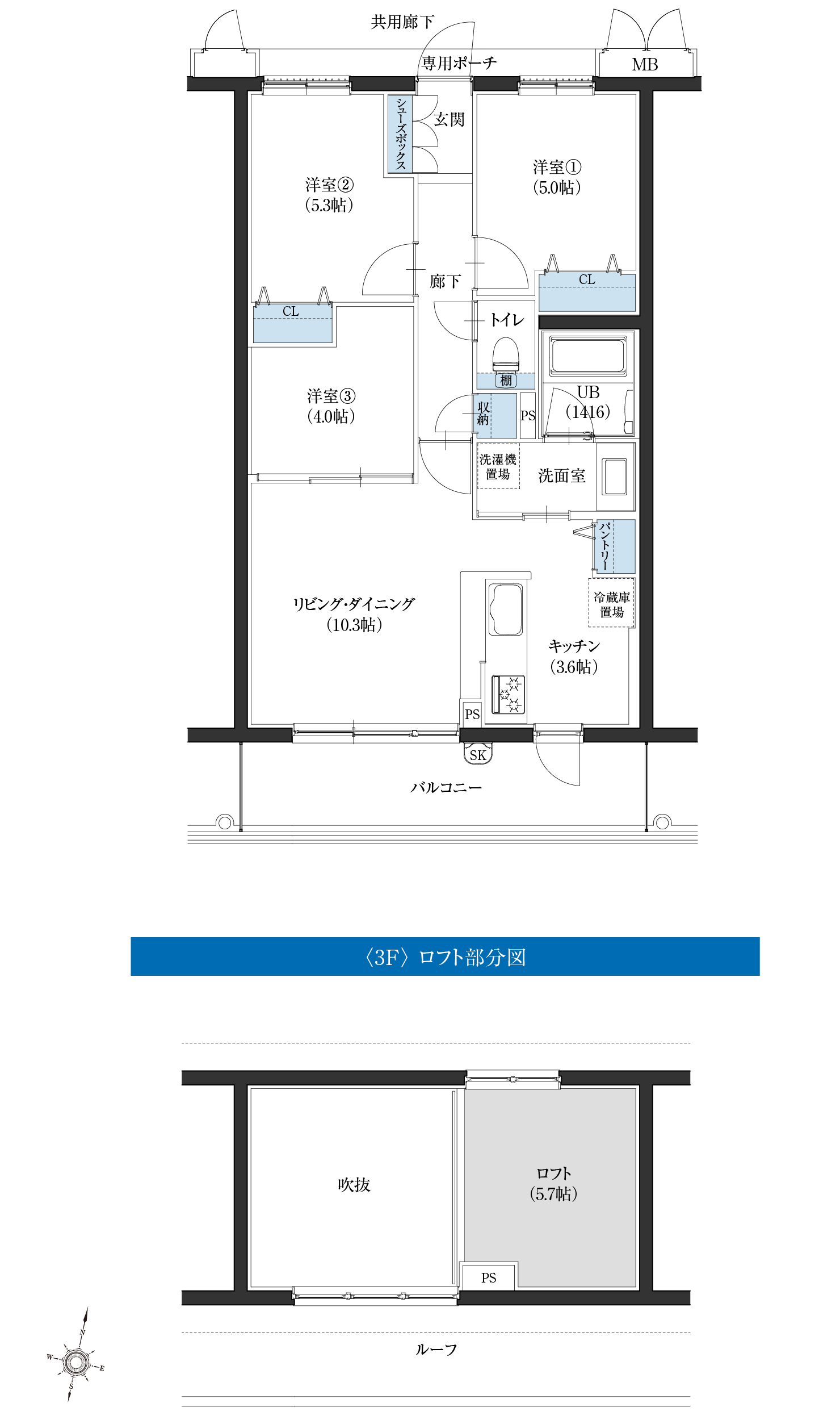 Dタイプ間取図3f