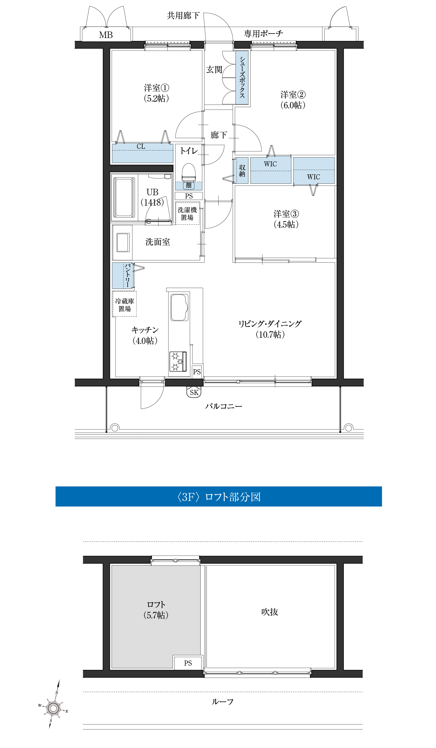 Eタイプ間取図3f