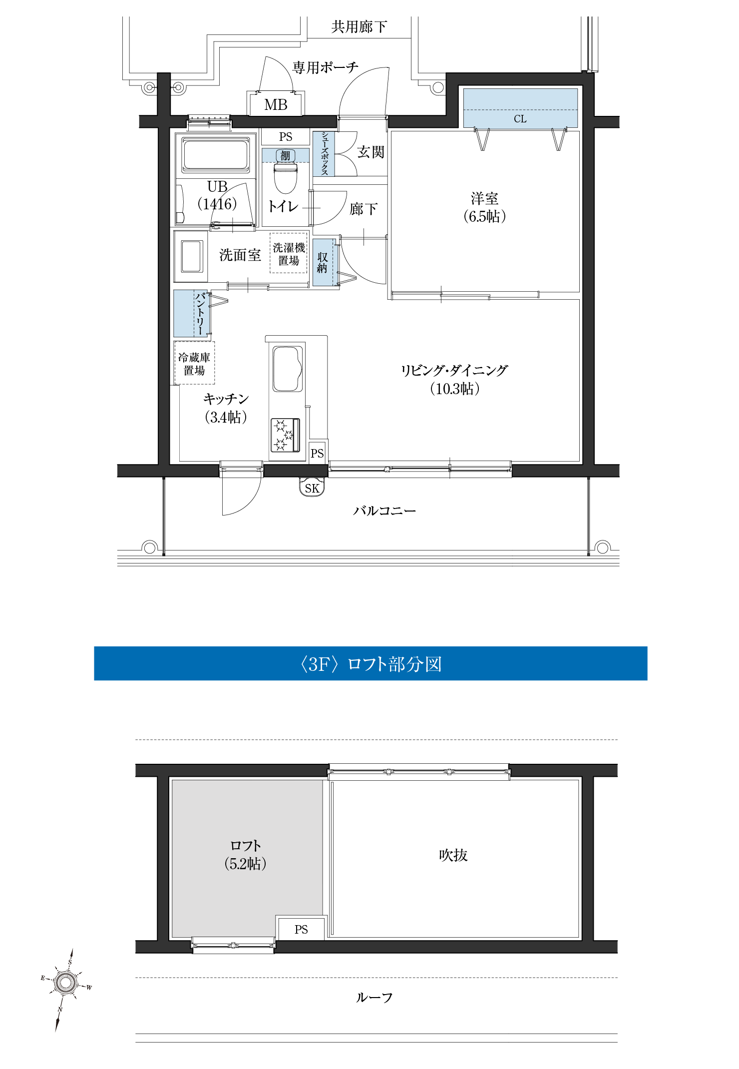 Jタイプ間取図3f