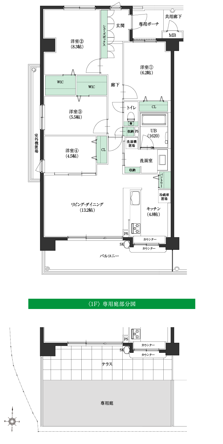 Aタイプ間取図2f1f