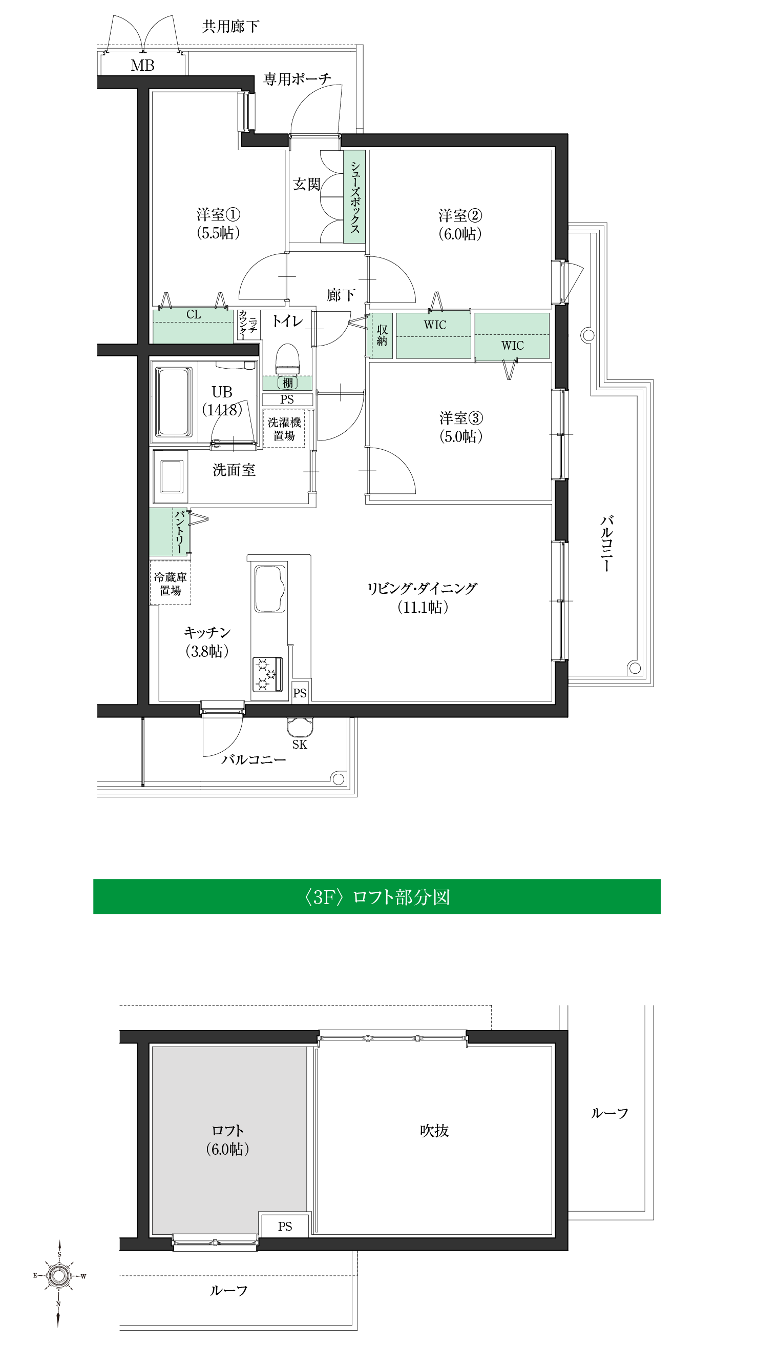 Jタイプ間取図3f